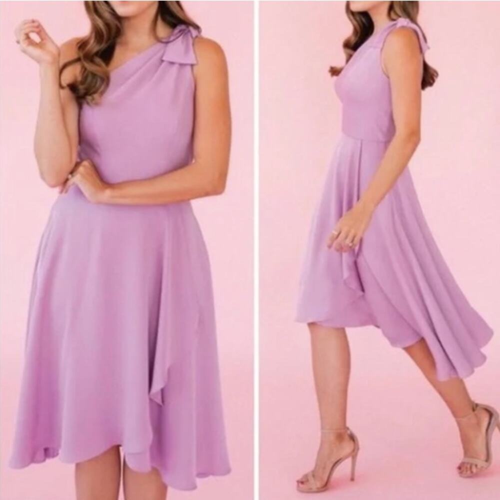 Gal Meets Glam Octavia Summer Crepe One Shoulder Dress Size 10